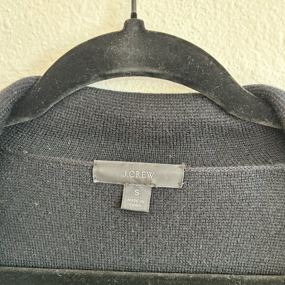 J. Crew Eloise Sweater Blazer Womens S Black Open Front Knit Cardigan BA552 - Picture 6 of 8